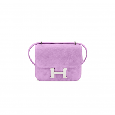 HERMES MASTER CONSTANCE 18 SUEDE PALLADIUM HARDWARE (18*15*4cm)